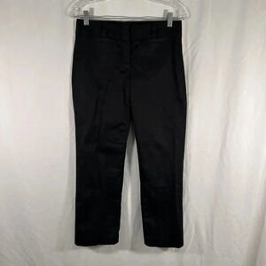 J. Crew Dress Pants Women's 0 Black City Fit Mid Rise Cotton Blend Work Office